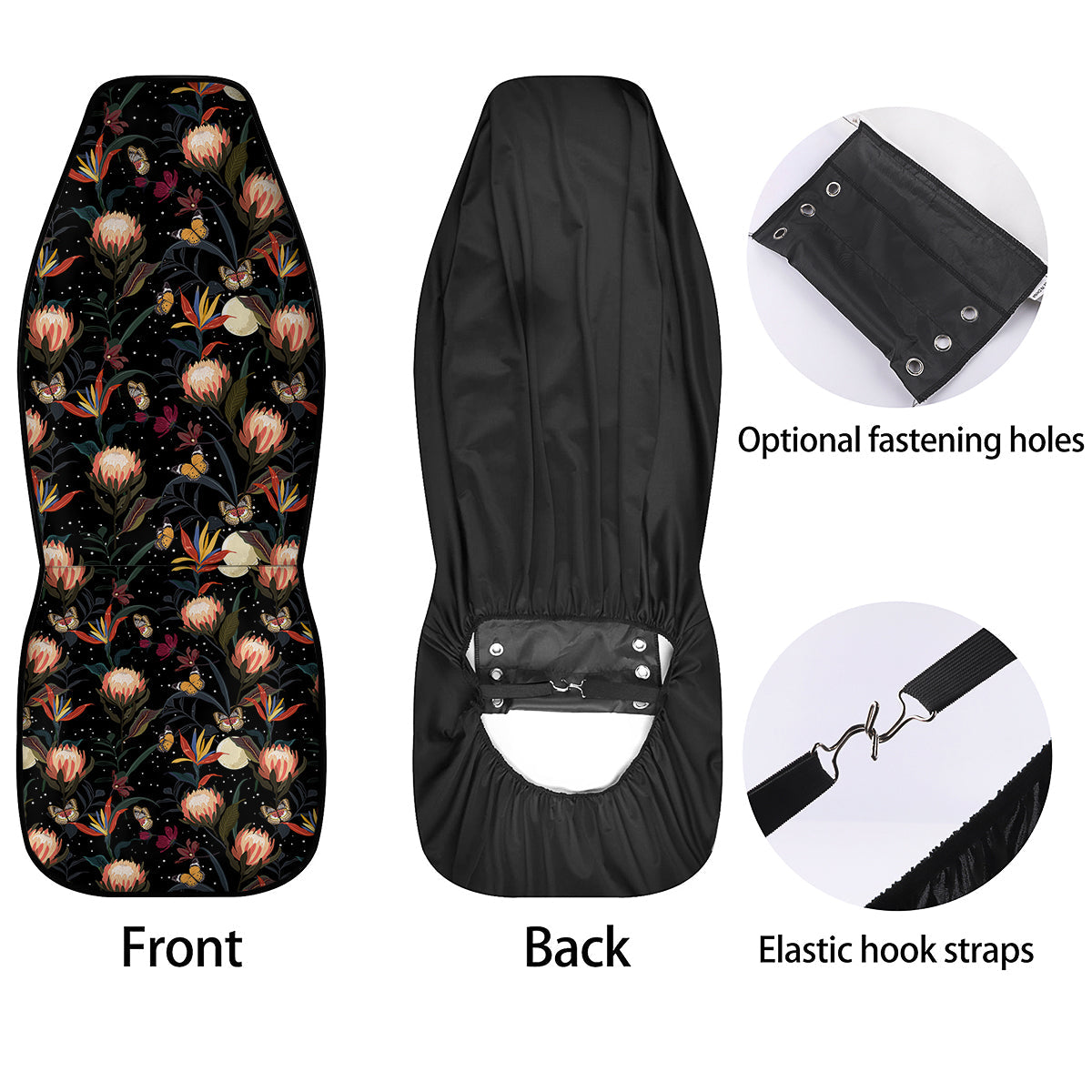Protea Watercolor Print Pattern Car Seat Covers-grizzshop
