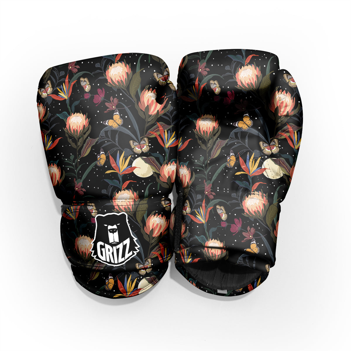 Protea Watercolor Print Pattern Pro Boxing Glove