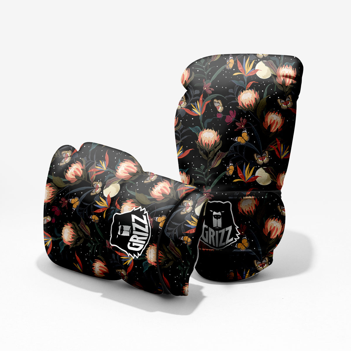 Protea Watercolor Print Pattern Pro Boxing Glove