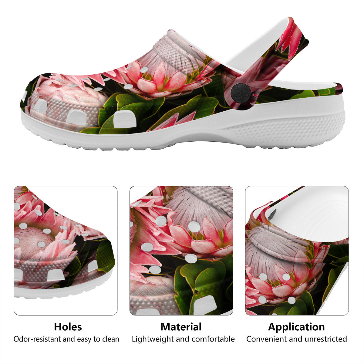 Proteas Bunches Print Clog-grizzshop