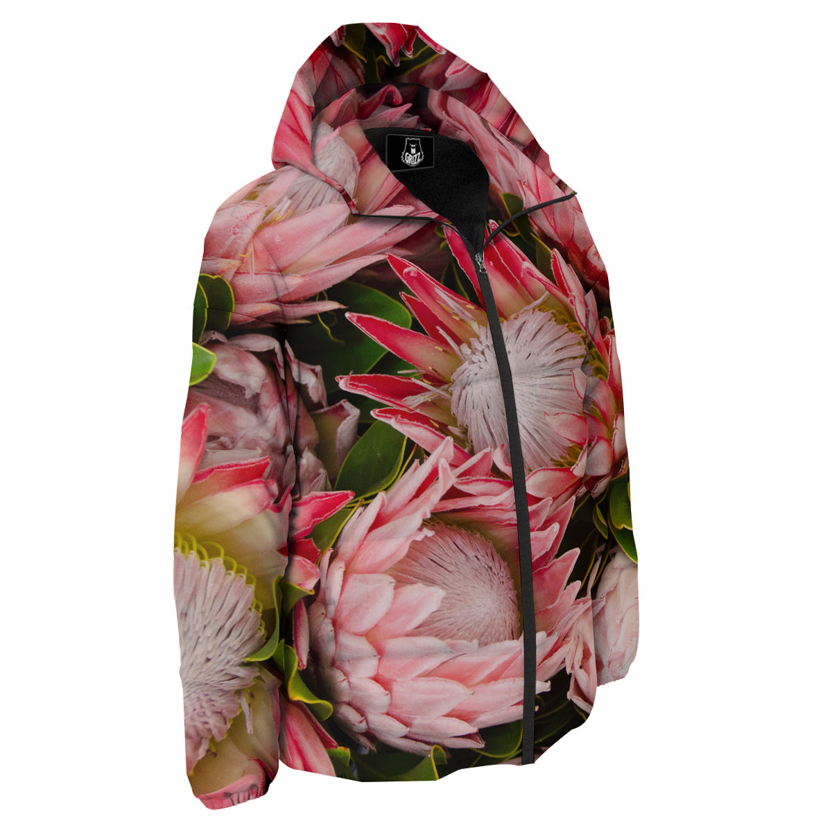 Proteas Bunches Print Down Jacket-grizzshop