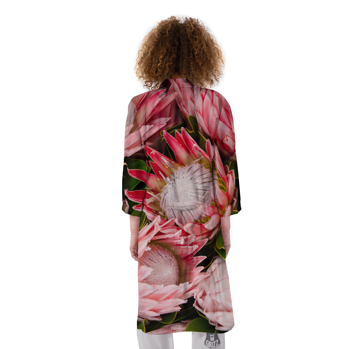 Proteas Bunches Print Kimono-grizzshop