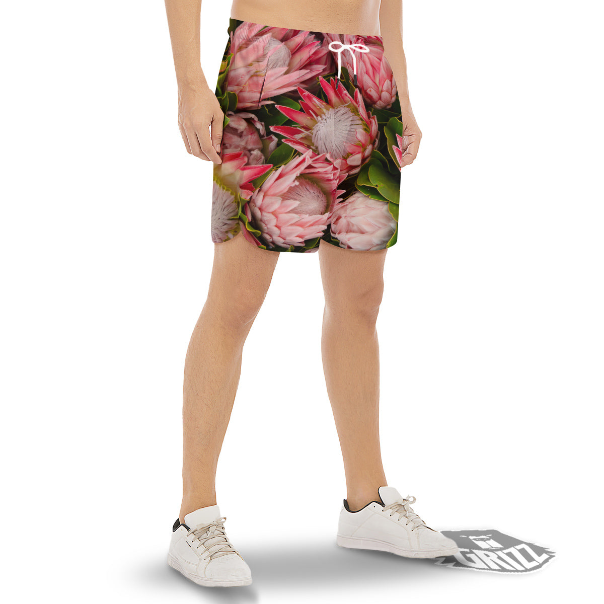 Proteas Bunches Print Men's Gym Shorts-grizzshop