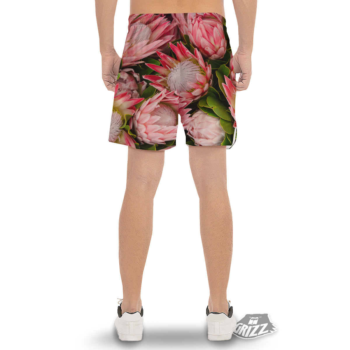 Proteas Bunches Print Men's Gym Shorts-grizzshop
