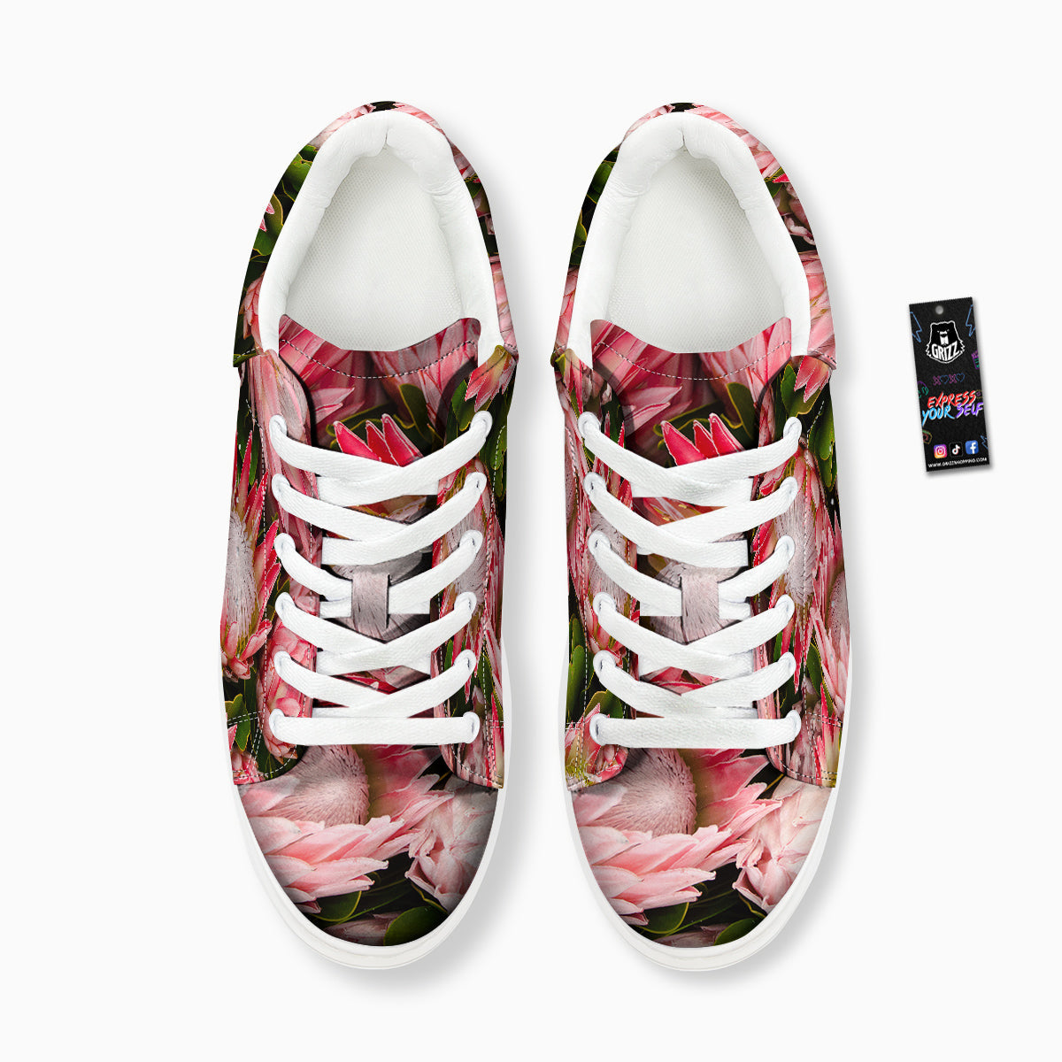 Proteas Bunches Print Platform Shoes-grizzshop