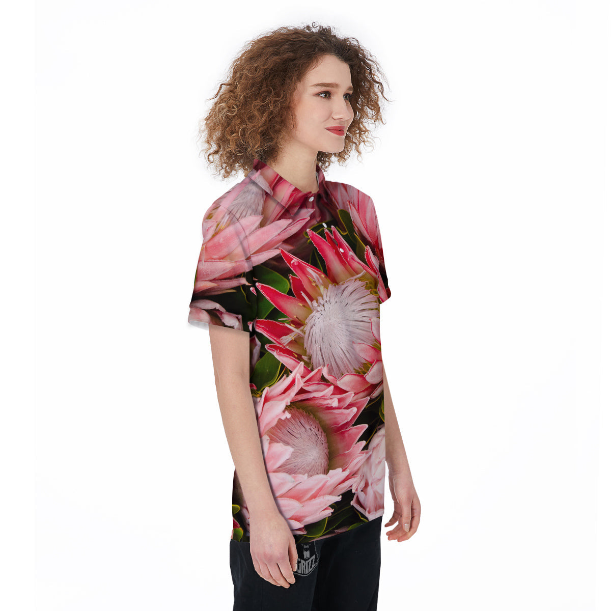 Proteas Bunches Print Women's Golf Shirts-grizzshop