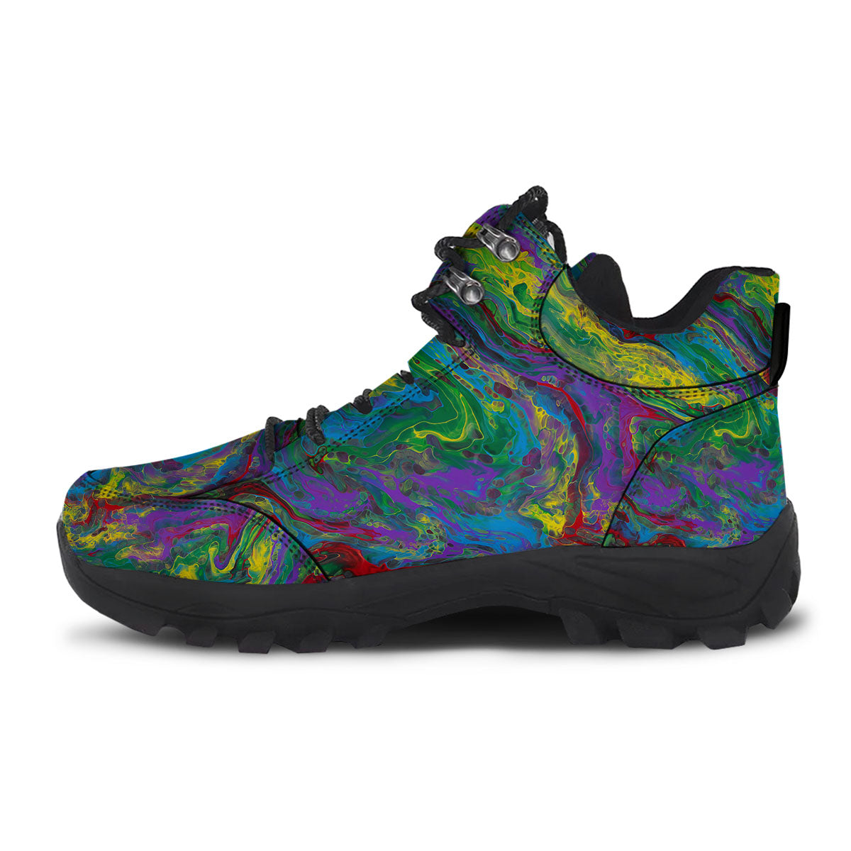 Psychedelic Abstract Print Hiking Shoes-grizzshop