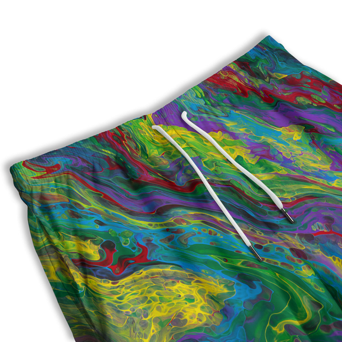 Psychedelic Abstract Print Men's Athletic Shorts