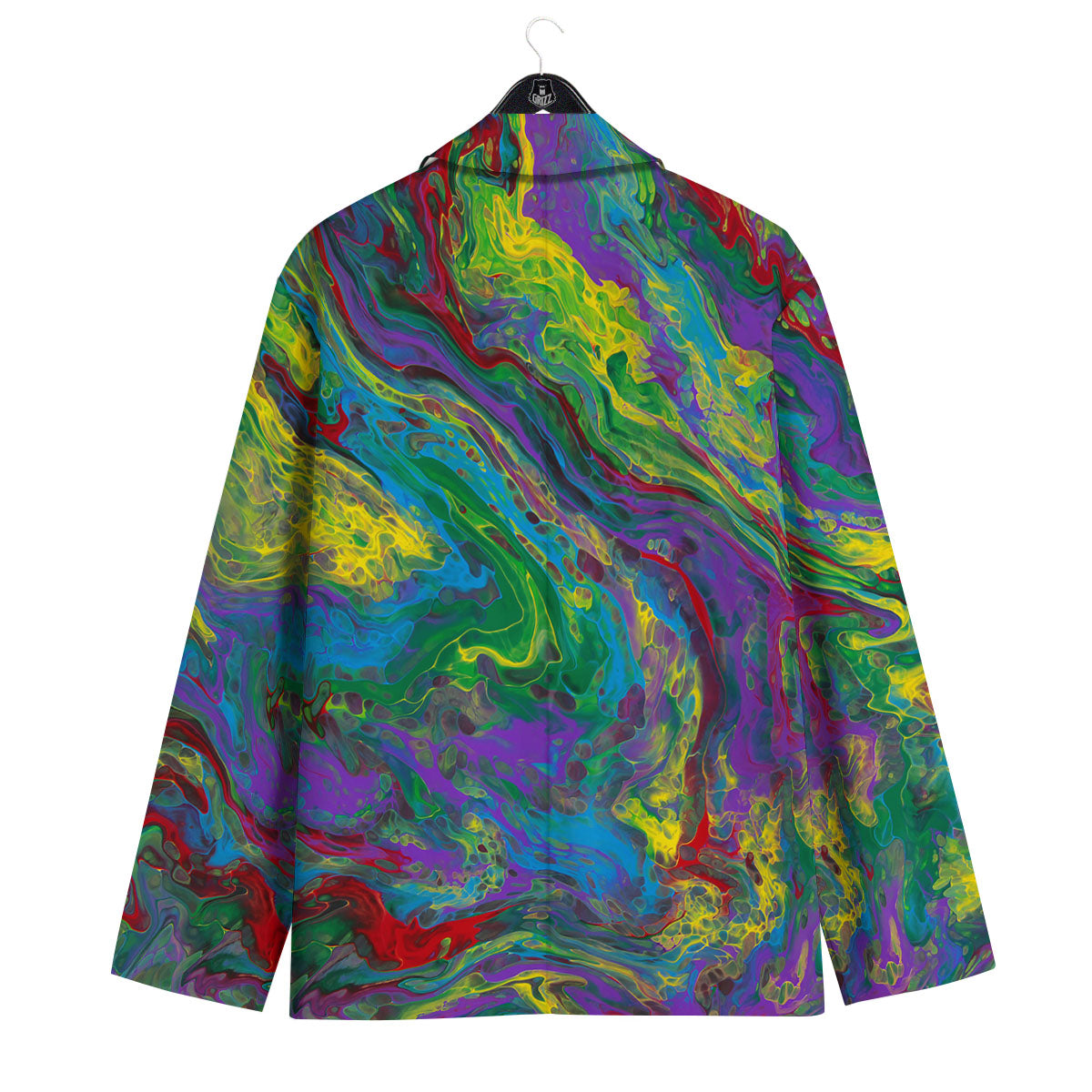 Psychedelic Abstract Print Men's Sport Coat-grizzshop