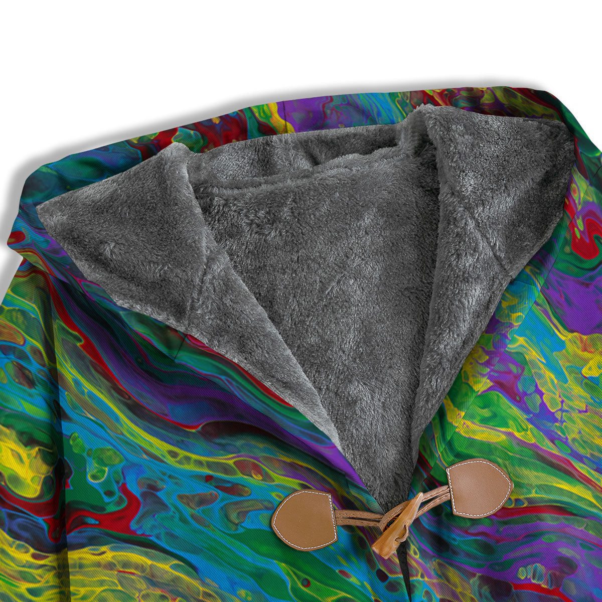 Psychedelic Abstract Print Men's Windbreaker Jacket-grizzshop