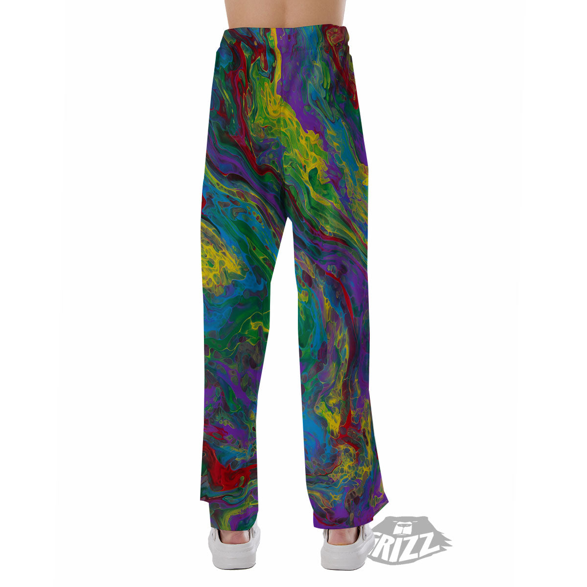Psychedelic Abstract Print Pajama Pants-grizzshop