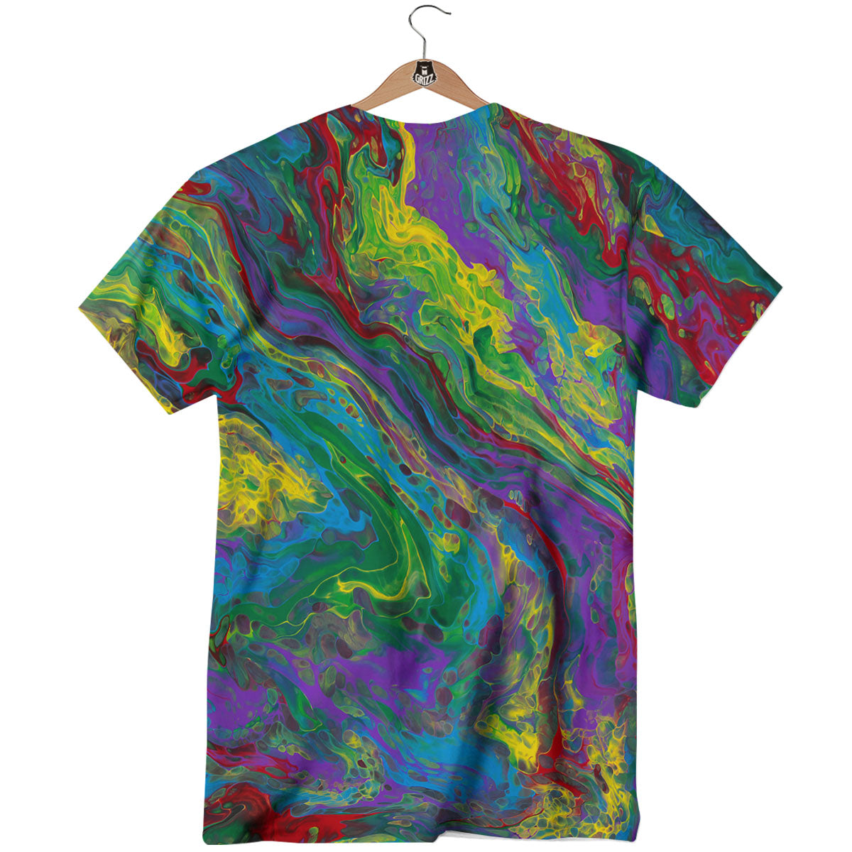 Psychedelic Abstract Print T-Shirt-grizzshop