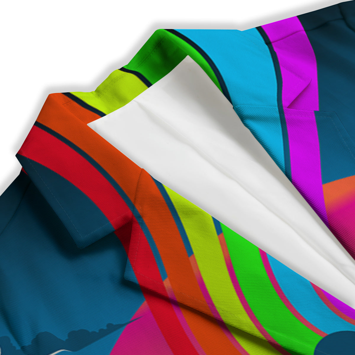 Psychedelic And Gradient Sky Rainbow Print Women's Blazer-grizzshop