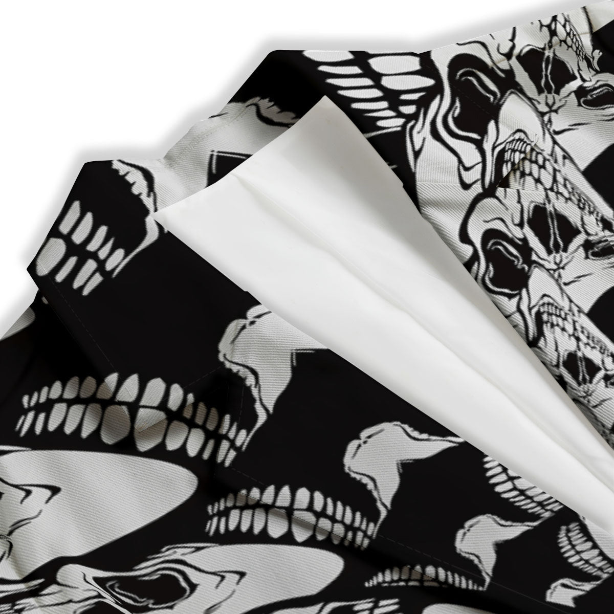 Psychedelic Black And White Skull Print Women's Blazer-grizzshop