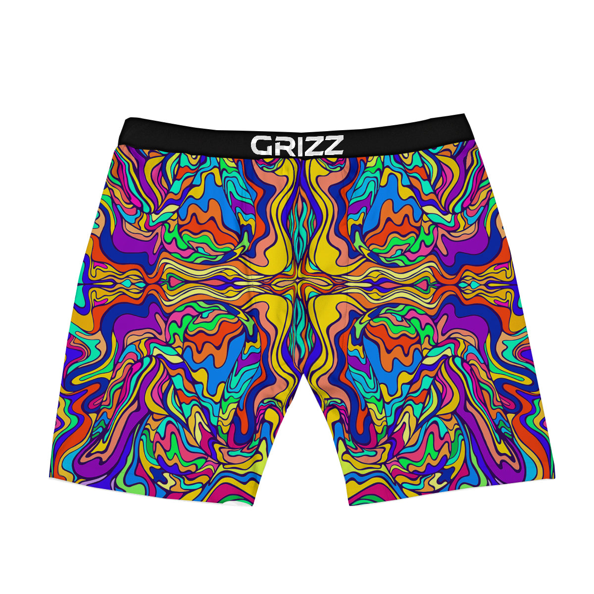 Psychedelic Colorful Fractal Mirror Print Boxer Briefs-grizzshop
