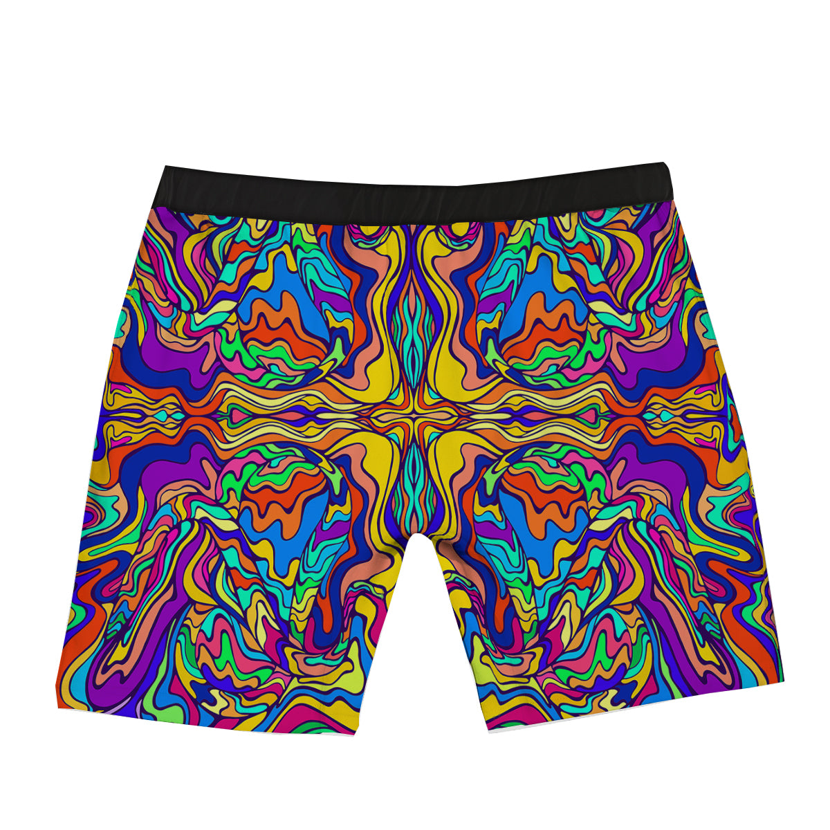 Psychedelic Colorful Fractal Mirror Print Boxer Briefs-grizzshop