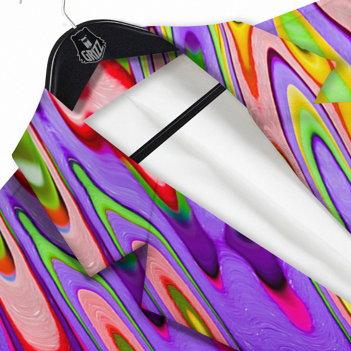 Psychedelic Colorful Print Men's Sport Coat-grizzshop