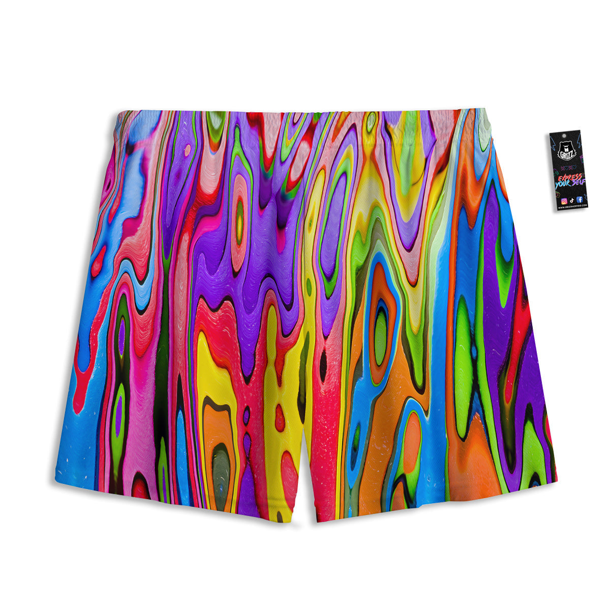 Pink Heart Cute Print Pattern Mesh Shorts