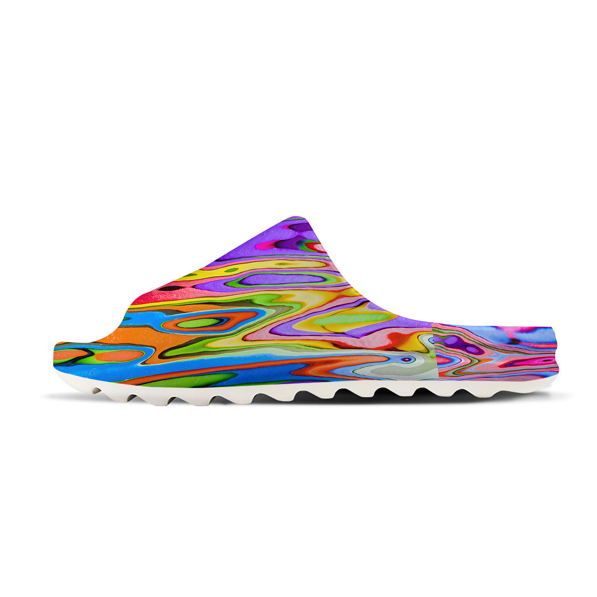 Psychedelic Colorful Print Sandals-grizzshop