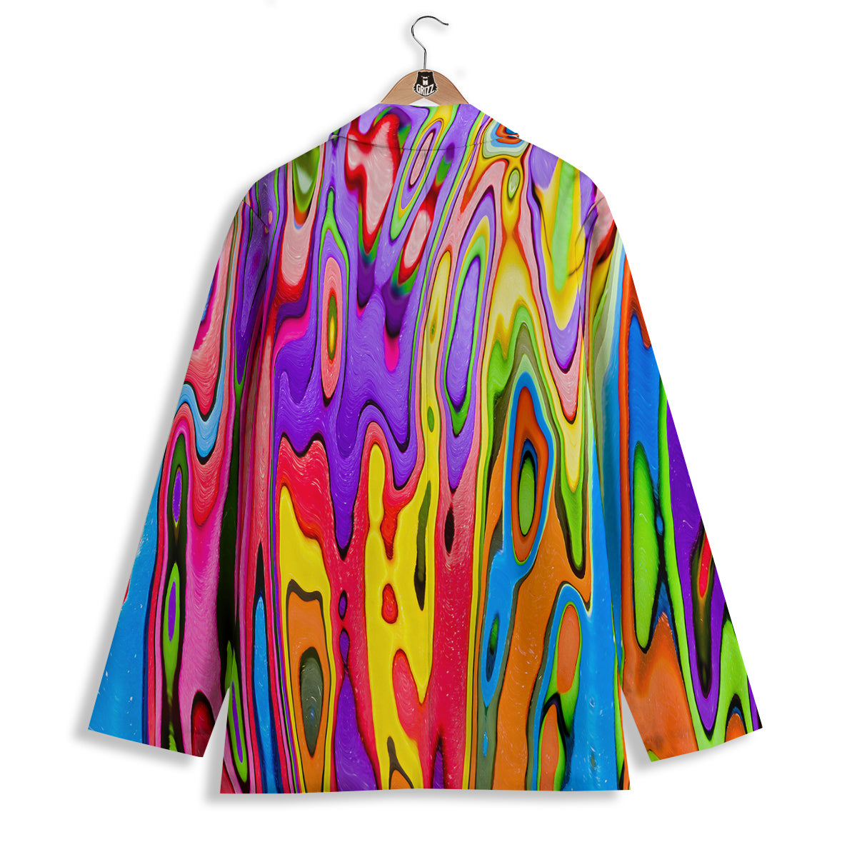 Psychedelic Colorful Print Women's Blazer-grizzshop