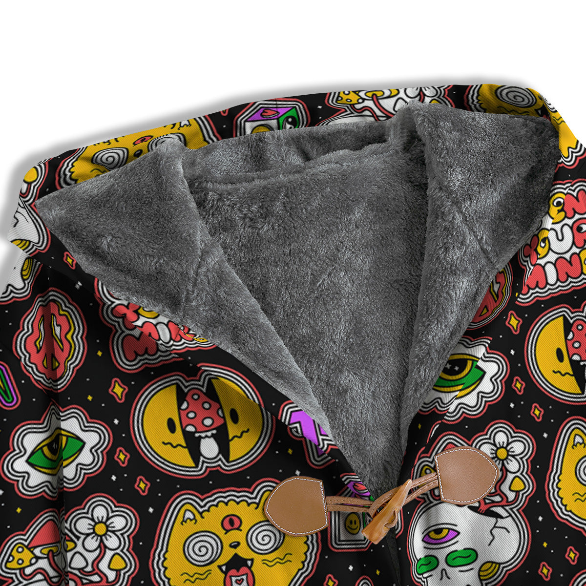 Psychedelic Funny Crazy Colorful Print Pattern Men's Windbreaker Jacket-grizzshop