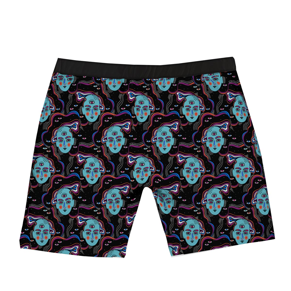 Psychedelic Hippie Retro Print Pattern Boxer Briefs-grizzshop
