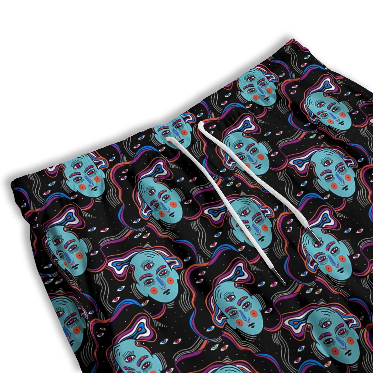 Psychedelic Hippie Retro Print Pattern Men's Athletic Shorts