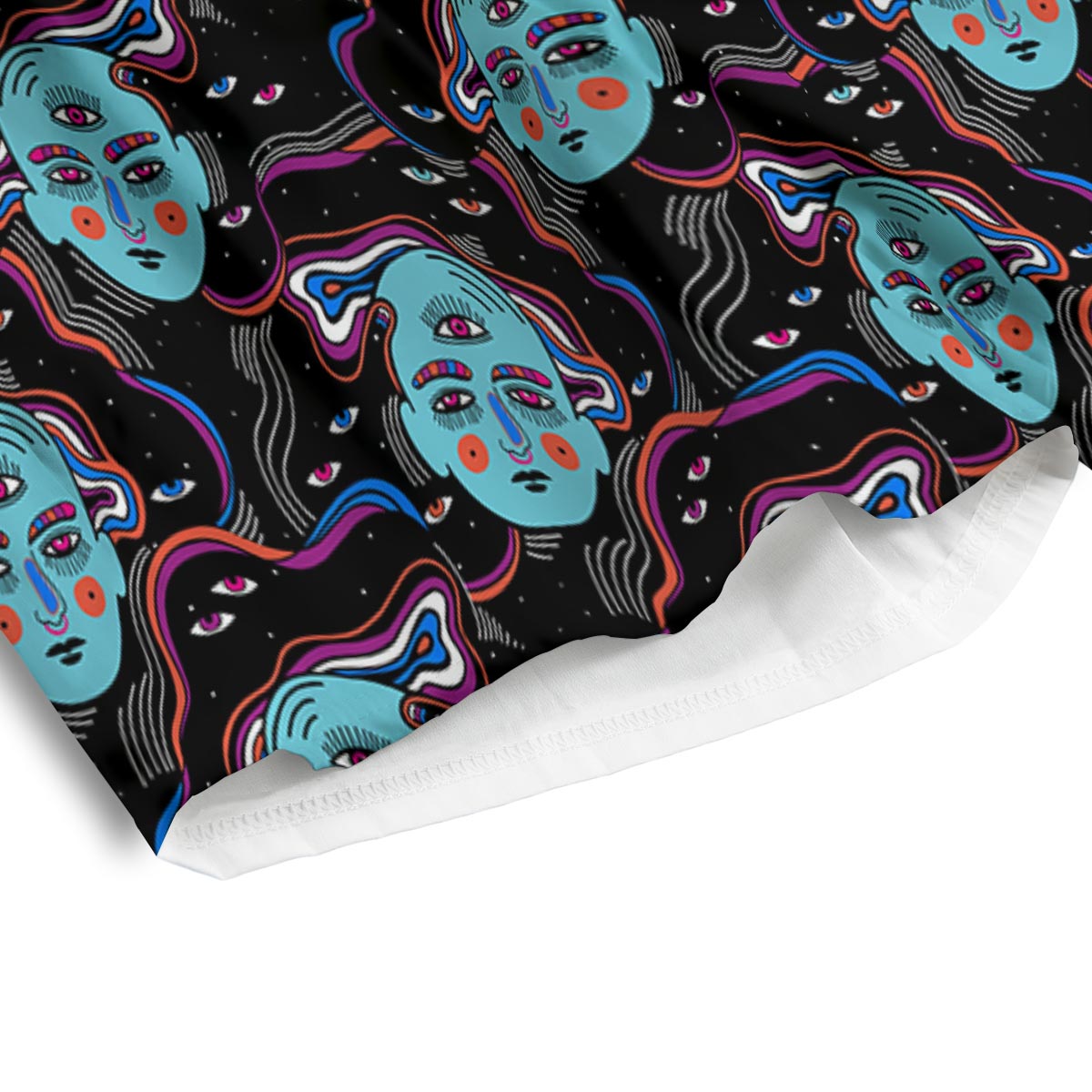 Psychedelic Hippie Retro Print Pattern Men's Athletic Shorts
