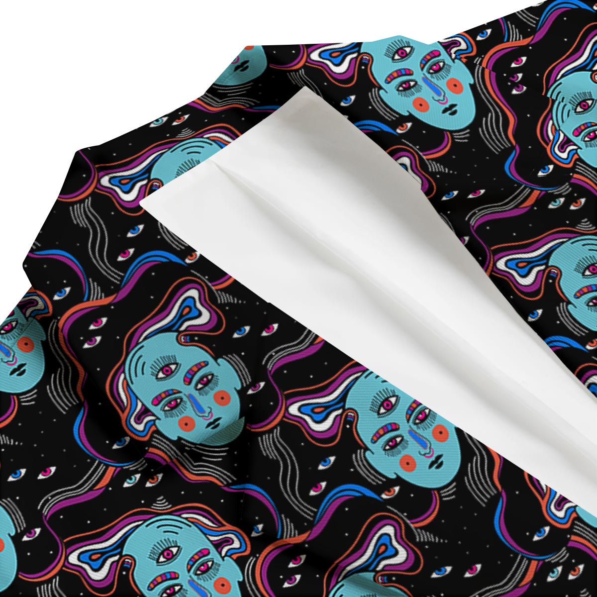 Psychedelic Hippie Retro Print Pattern Men's Blazer-grizzshop