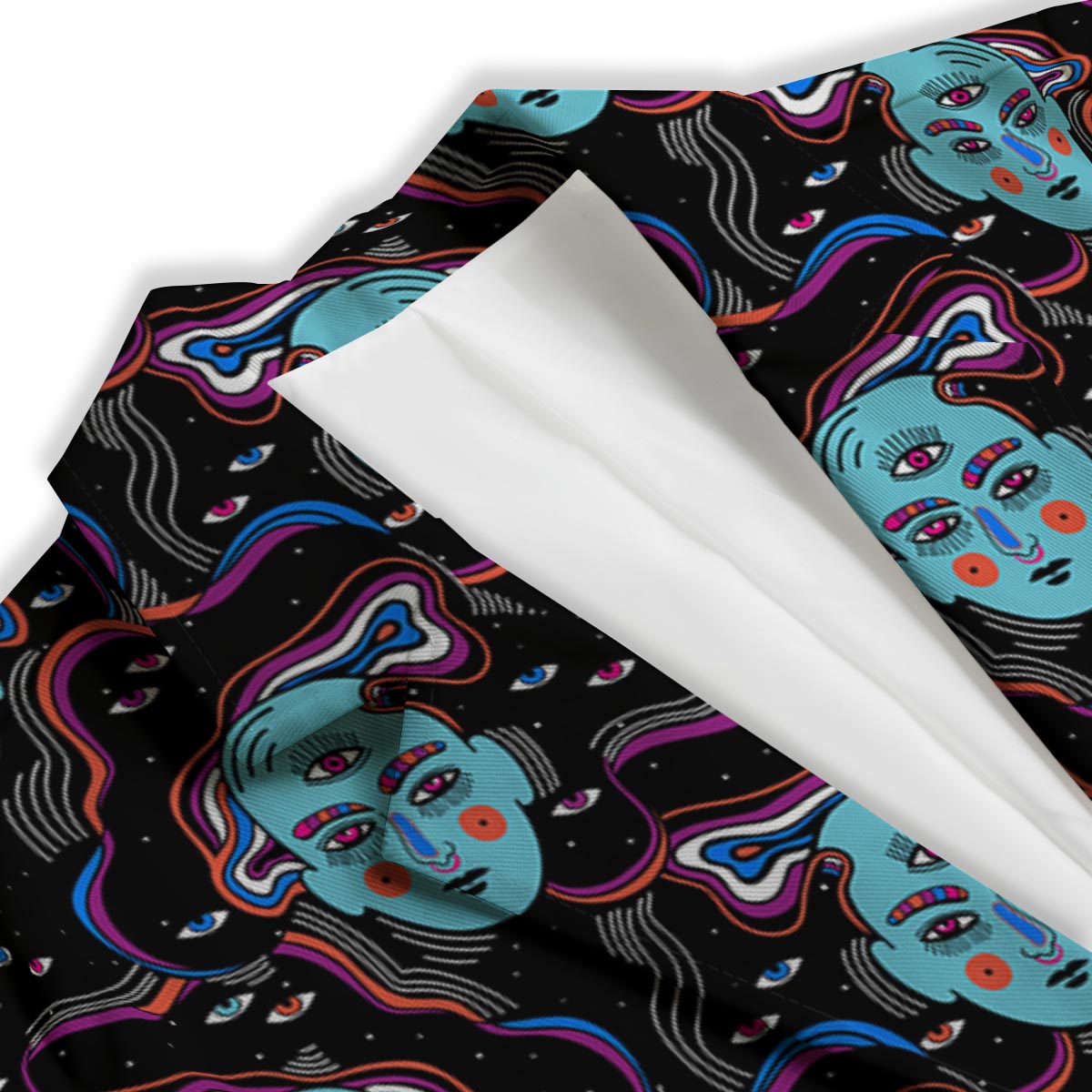 Psychedelic Hippie Retro Print Pattern Women's Blazer-grizzshop