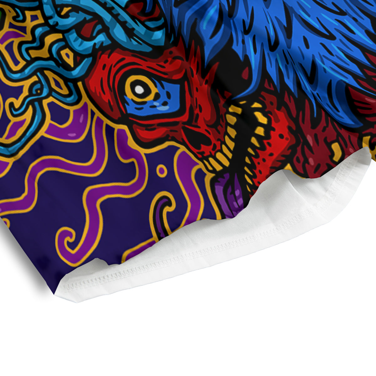 Psychedelic Magic Mushroom Print Men's Athletic Shorts