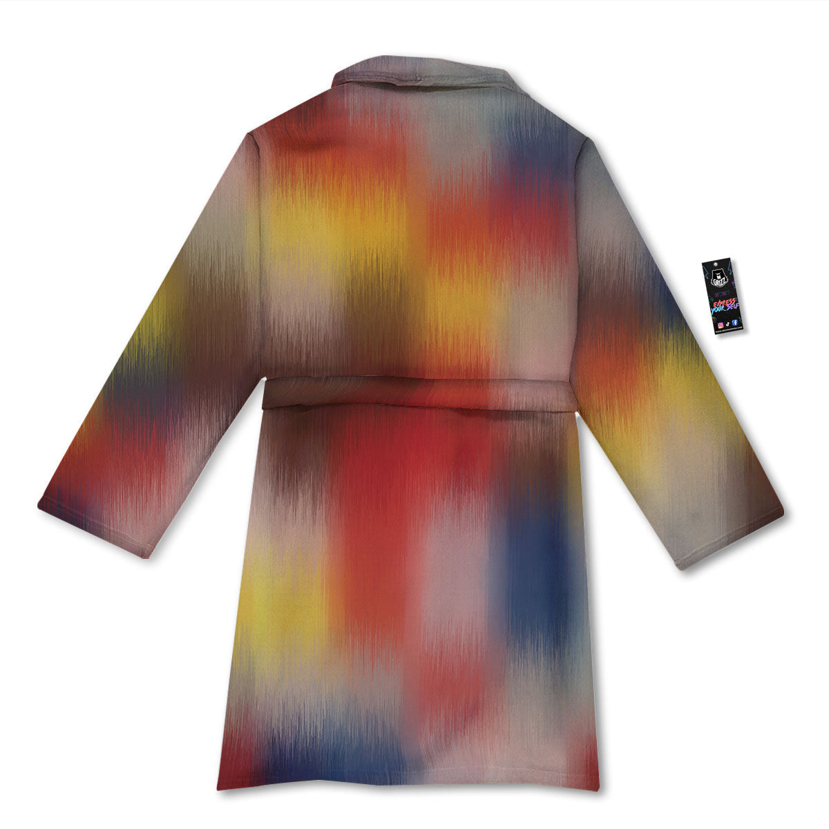 Psychedelic Multicolor Print Bathrobe-grizzshop