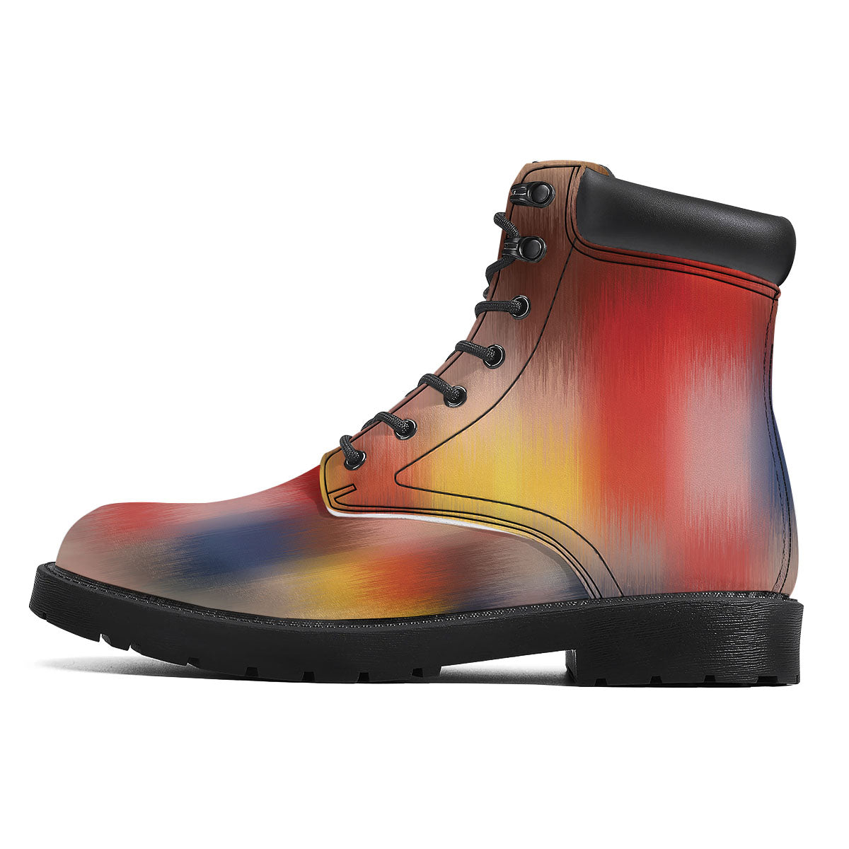 Psychedelic Multicolor Print Boots-grizzshop