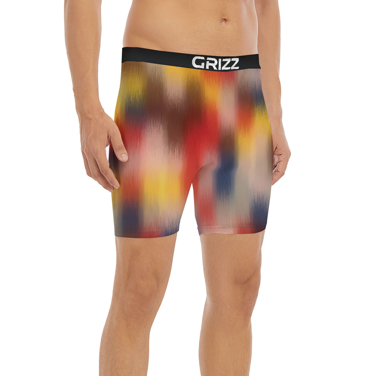 Psychedelic Multicolor Print Boxer Briefs-grizzshop