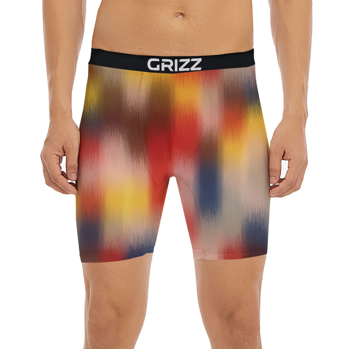 Psychedelic Multicolor Print Boxer Briefs-grizzshop