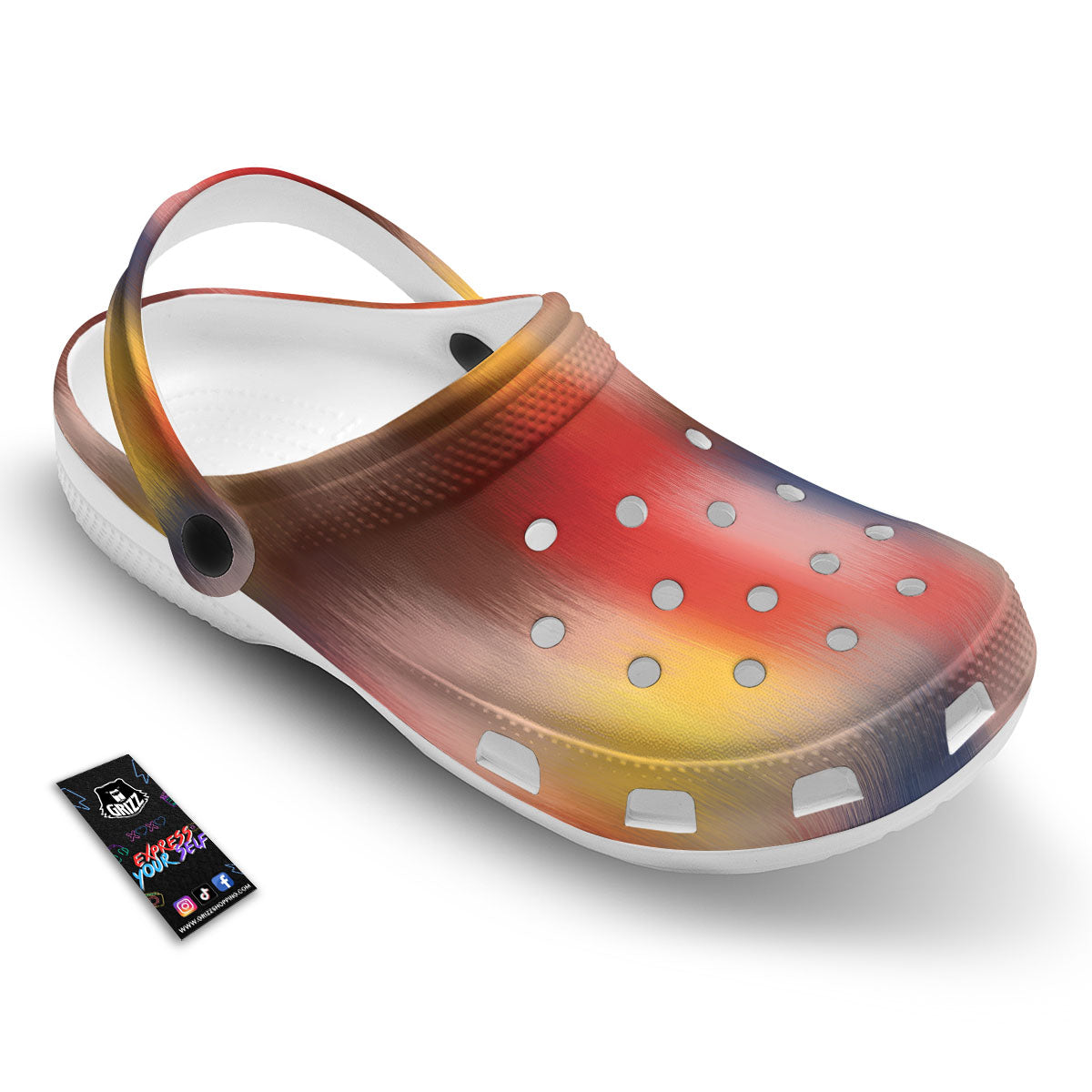 Psychedelic Multicolor Print Clog-grizzshop