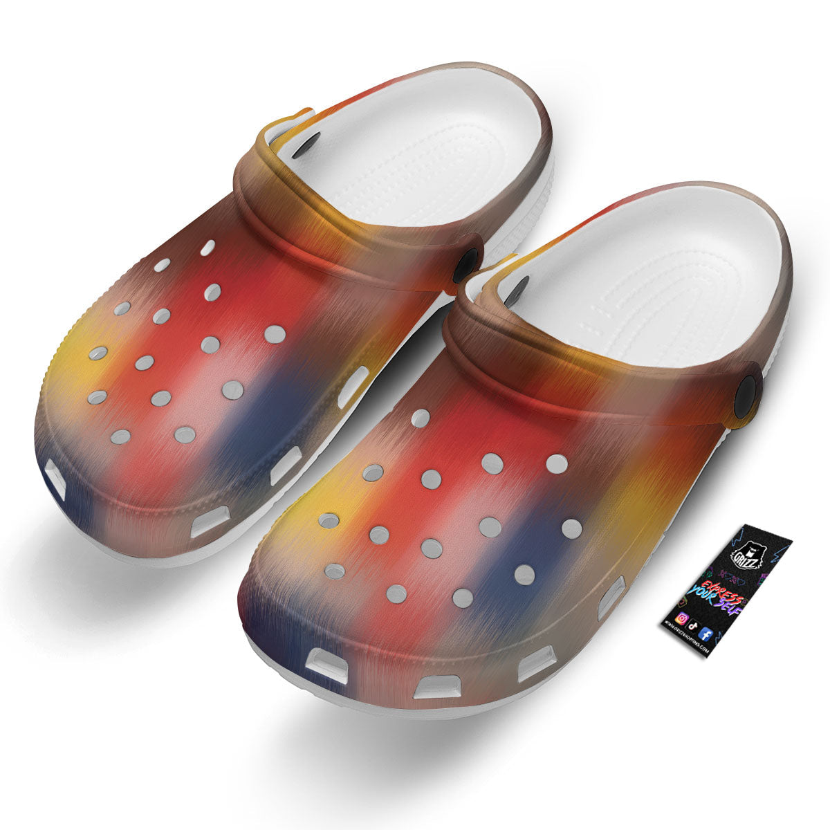 Psychedelic Multicolor Print Clog-grizzshop
