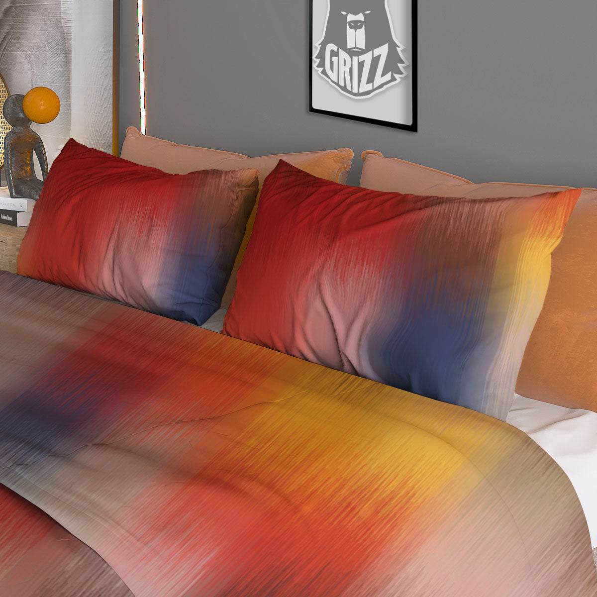 Psychedelic Multicolor Print Duvet Cover Bedding Set