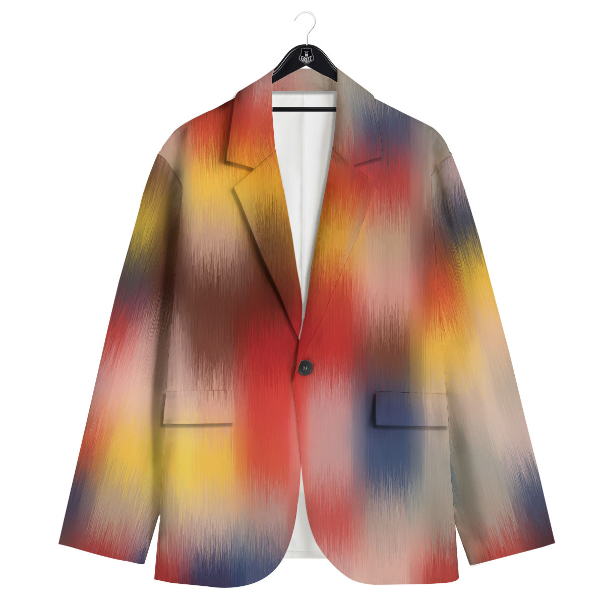 Psychedelic Multicolor Print Men's Sport Coat-grizzshop