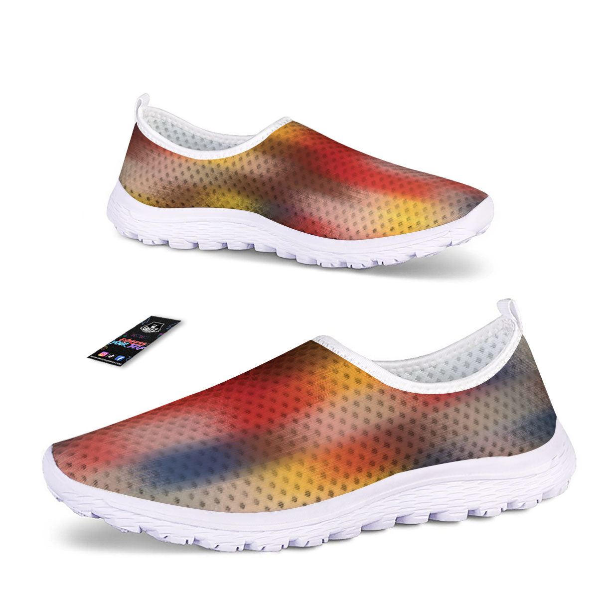 Psychedelic Multicolor Print Nurse Shoes-grizzshop