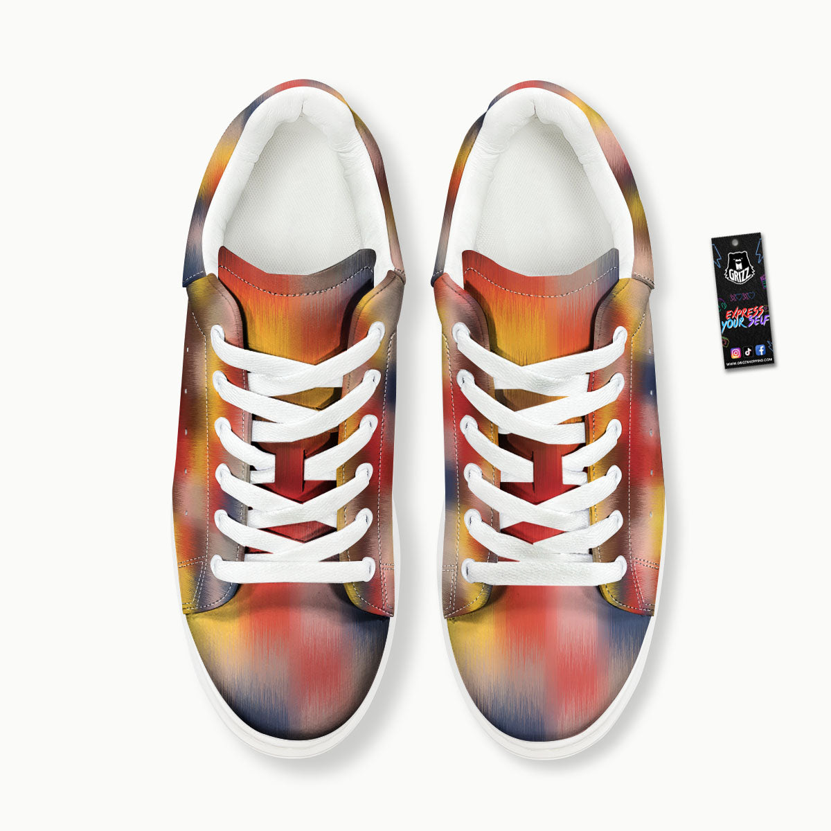 Psychedelic Multicolor Print Platform Shoes-grizzshop