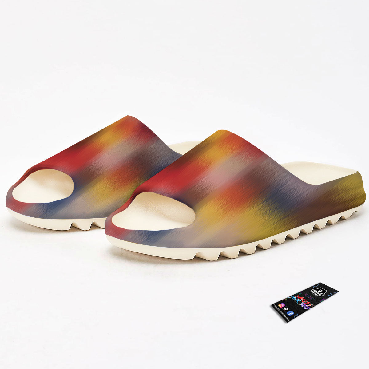 Psychedelic Multicolor Print Sandals-grizzshop
