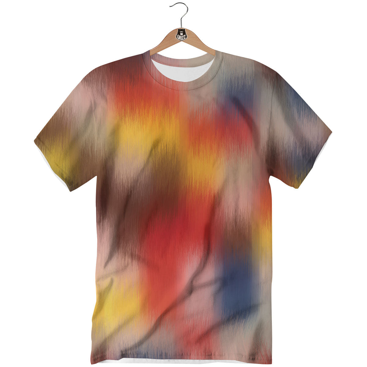 Psychedelic Multicolor Print T-Shirt-grizzshop