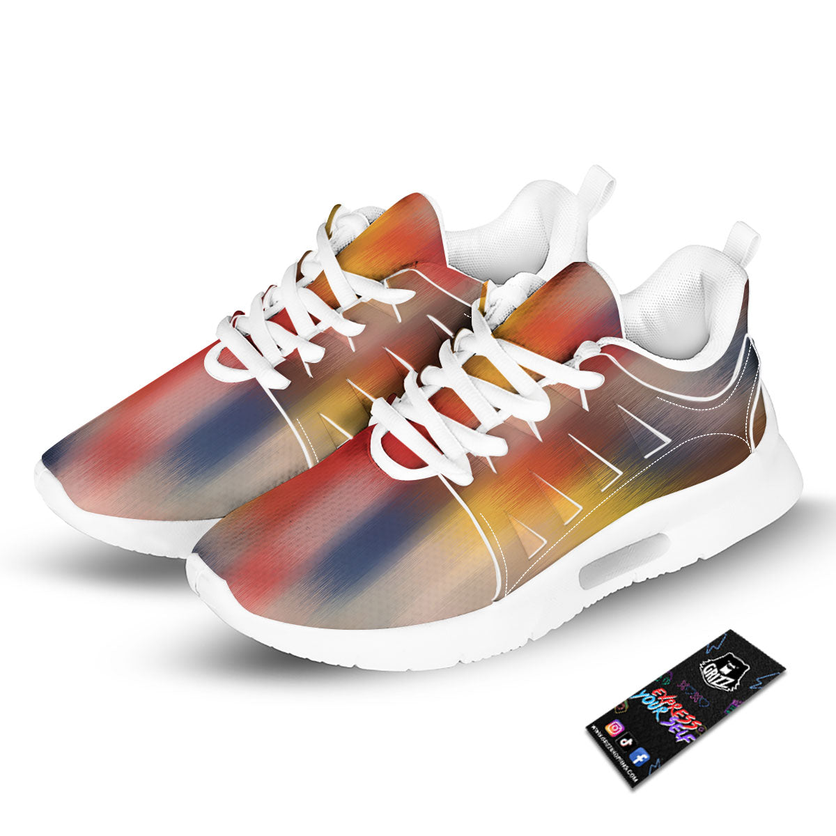 Psychedelic Multicolor Print Tennis Shoes-grizzshop