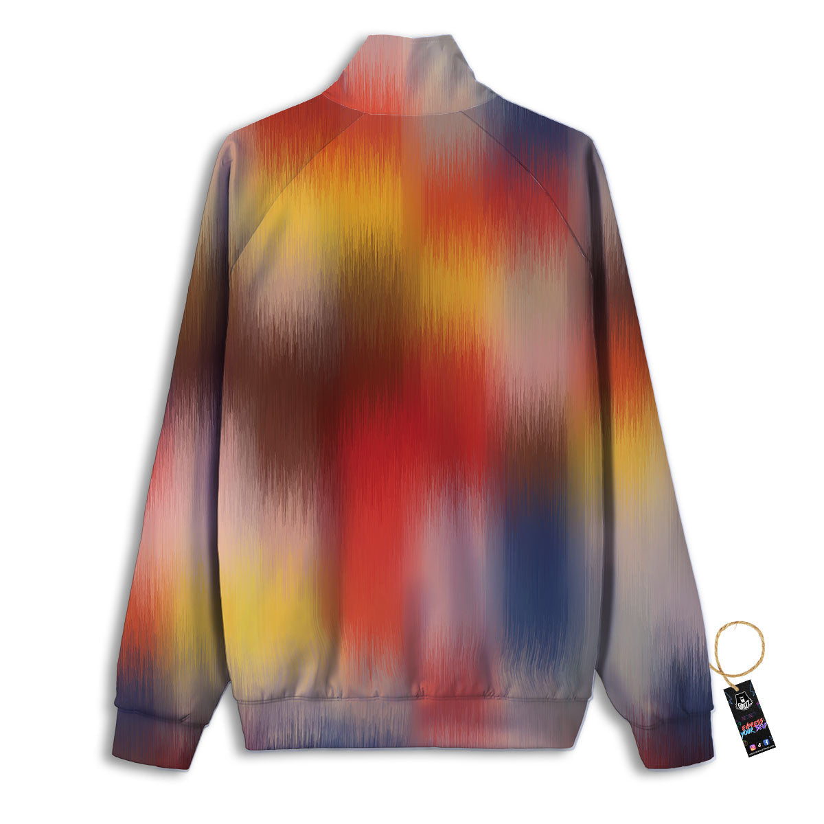 Psychedelic Multicolor Print Track Jacket-grizzshop