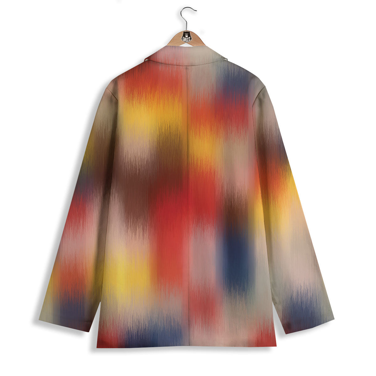 Psychedelic Multicolor Print Women's Blazer-grizzshop