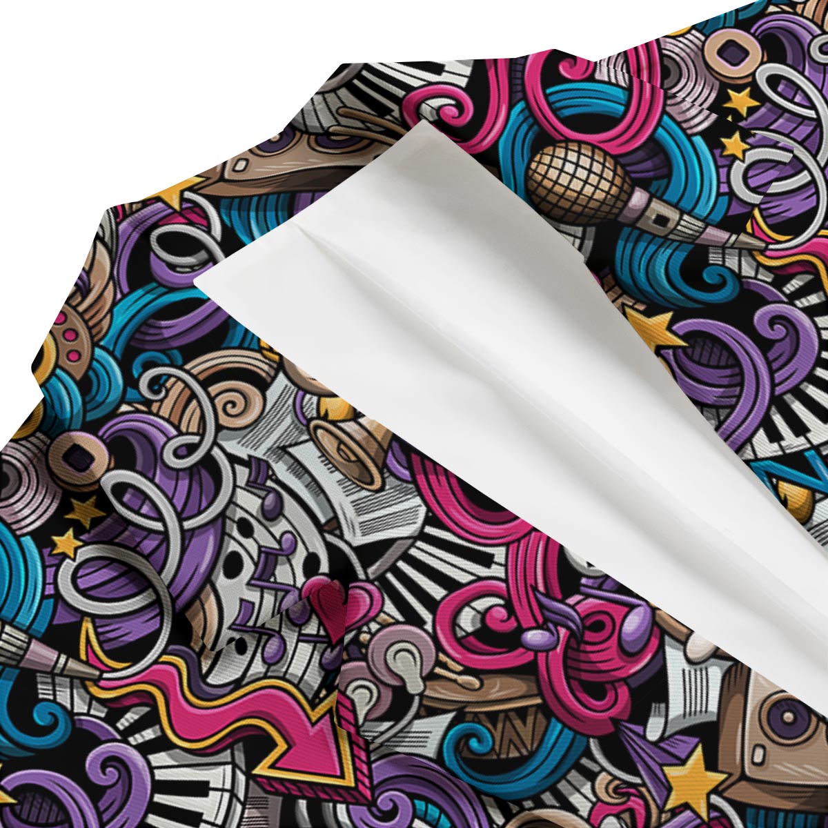 Psychedelic Music Men's Blazer-grizzshop