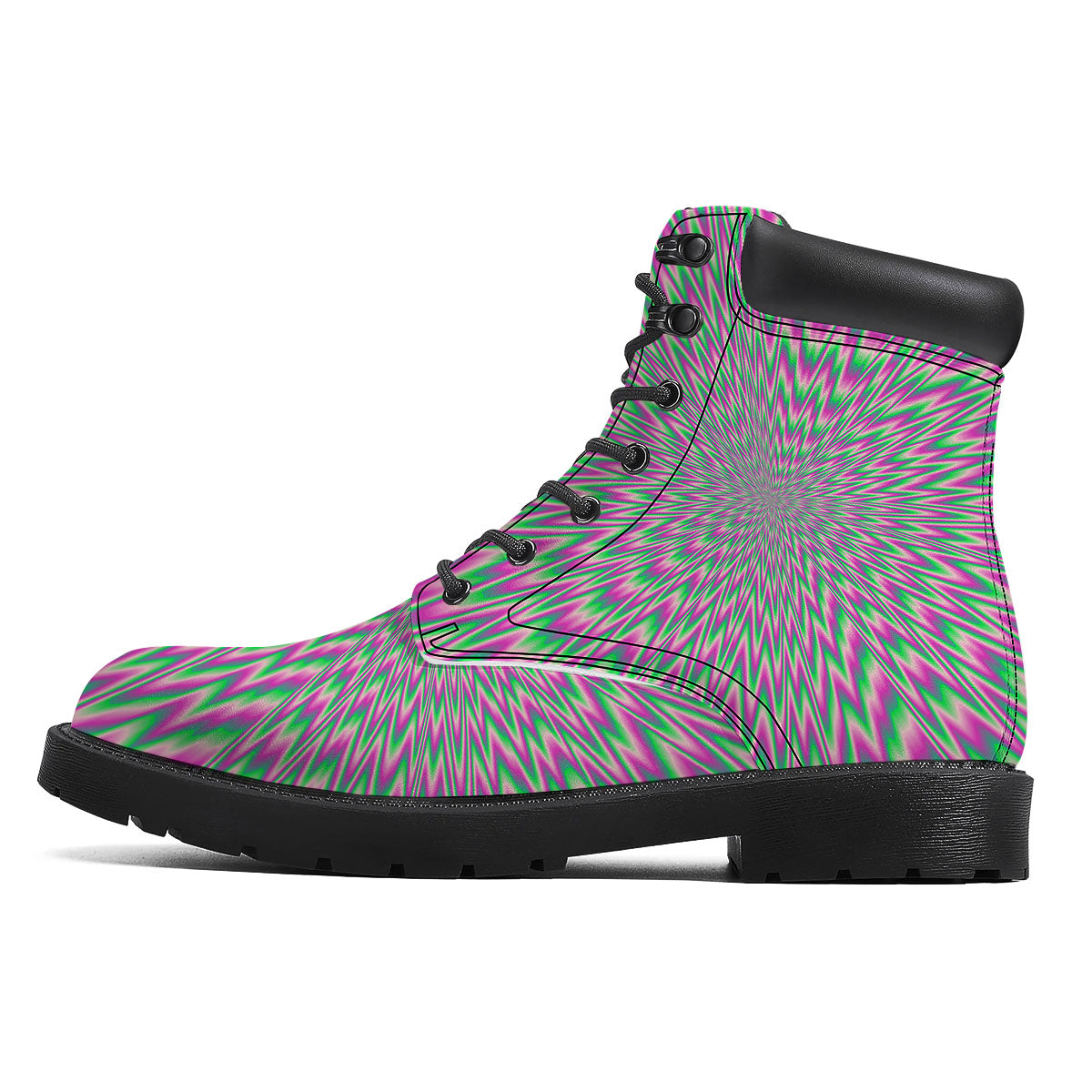 Psychedelic Optical Illusion Twinkle Boots-grizzshop