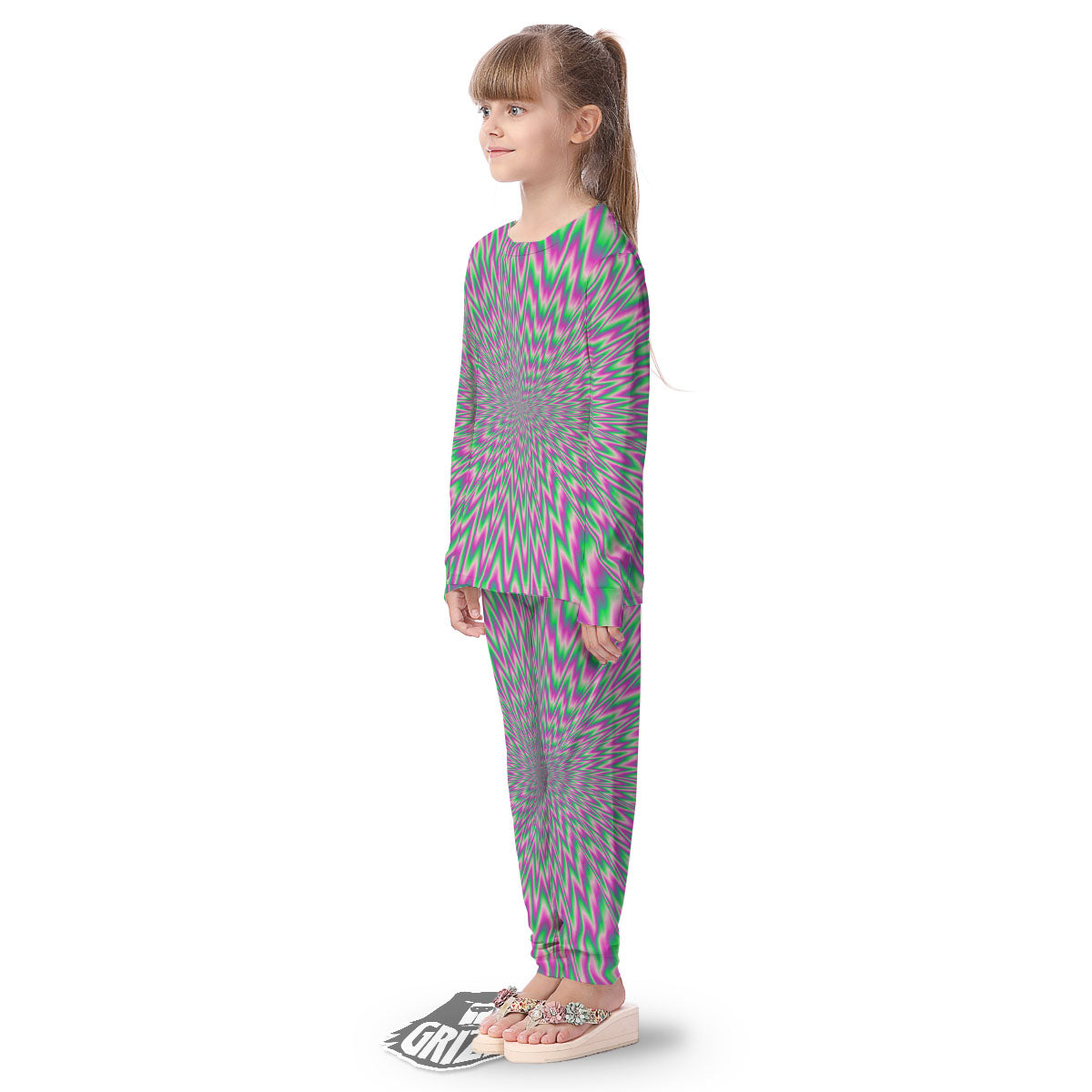 Psychedelic Optical Illusion Twinkle Kid's Pajamas-grizzshop