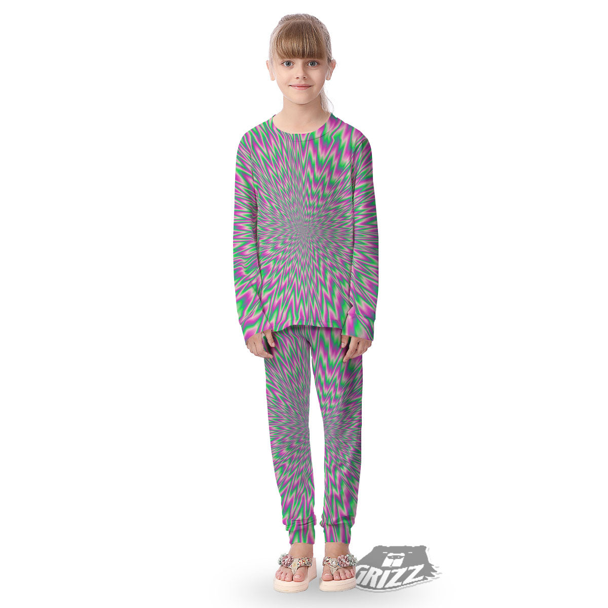 Psychedelic Optical Illusion Twinkle Kid's Pajamas-grizzshop